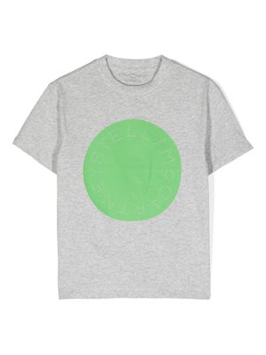 Stella McCartney Kids logo-appliqué cotton T-shirt - Grey