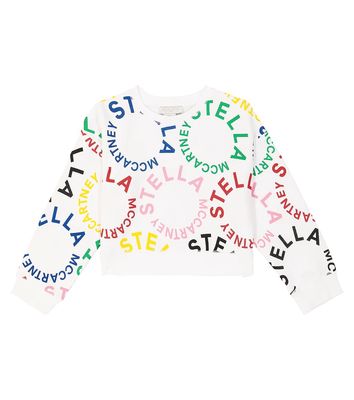 Stella McCartney Kids Logo cotton jersey sweatshirt