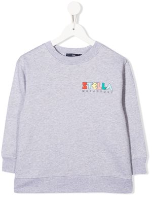 Stella McCartney Kids logo crew-neck sweatshirt - Grey