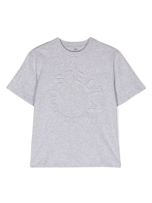 Stella McCartney Kids logo-embossed cotton T-shirt - Grey