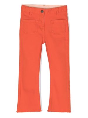 Stella McCartney Kids logo-patch straight-leg jeans - Orange