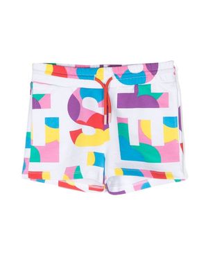 Stella McCartney Kids logo-print Bermuda shorts - White