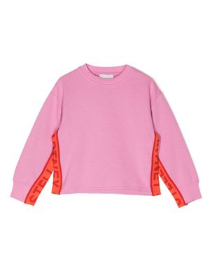 Stella McCartney Kids logo-print cotton-blend sweatshirt - Pink