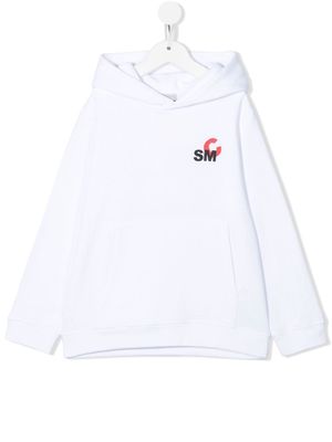 Stella McCartney Kids logo-print cotton hoodie - White