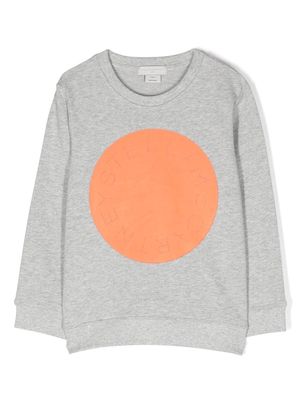 Stella McCartney Kids logo-print cotton sweatshirt - Grey