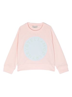 Stella McCartney Kids logo-print cotton sweatshirt - Pink