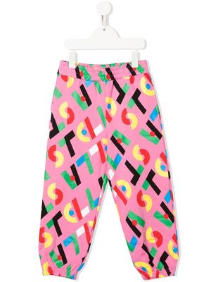 Stella McCartney Kids logo-print cotton track pants - Pink