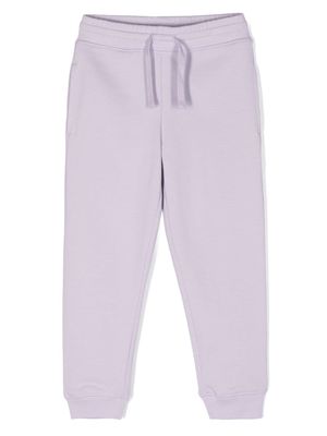 Stella McCartney Kids logo-print cotton track pants - Purple
