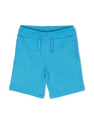 Stella McCartney Kids logo-print cotton track shorts - Blue