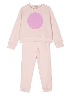 Stella McCartney Kids logo-print cotton tracksuit - Pink
