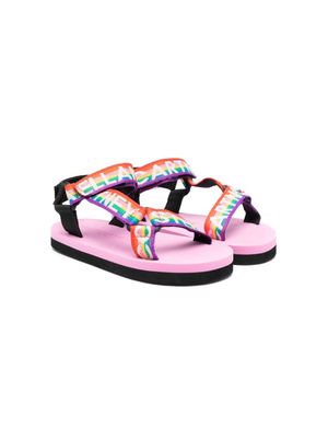 Stella McCartney Kids logo-print flat sandals - Pink