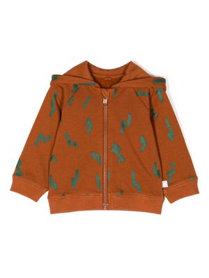 Stella McCartney Kids logo-print hooded jacket - Brown