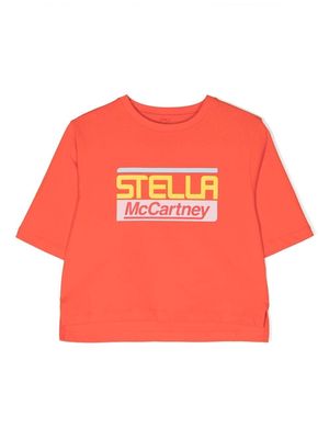 Stella McCartney Kids logo-print organic cotton T-shirt - Red