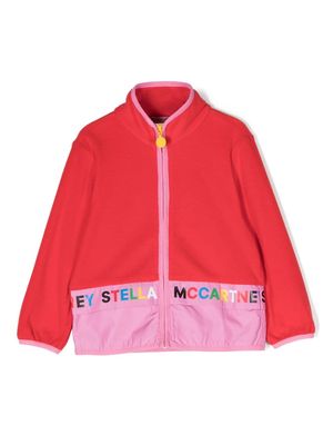 Stella McCartney Kids logo-print panelled jacket - Red