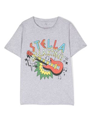 Stella McCartney Kids logo-print short-sleeve T-shirt - Grey