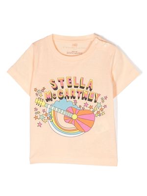 Stella McCartney Kids logo-print short-sleeved T-shirt - Orange