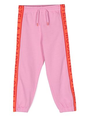 Stella McCartney Kids logo-print tapered-leg track pants - Pink