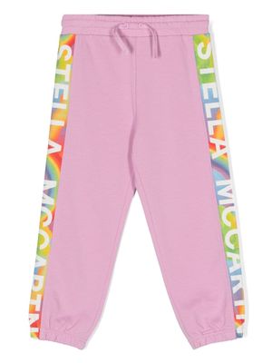 Stella McCartney Kids logo-print tapered track pants - Pink