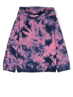 Stella McCartney Kids logo-print tie-dye hoodie - Pink