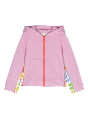 Stella McCartney Kids logo-print zipped hoodie - Pink