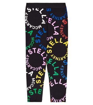 Stella McCartney Kids Logo printed cotton-blend leggings