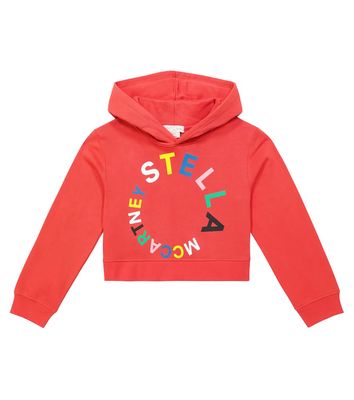 Stella McCartney Kids Logo printed cotton jersey hoodie
