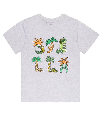 Stella McCartney Kids Logo printed cotton jersey T-shirt