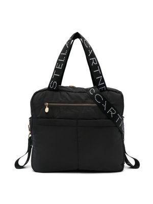 Stella McCartney Kids logo-straps shoulder bag - Black