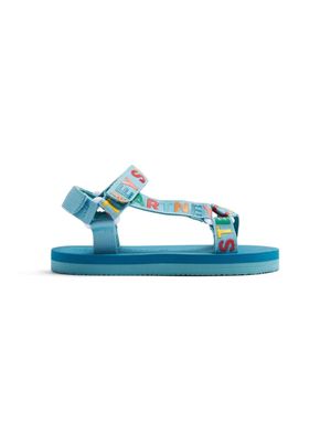 Stella McCartney Kids logo-tape touch-strap sandals - Blue