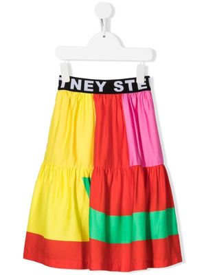 Stella McCartney Kids logo waistband skirt - Red