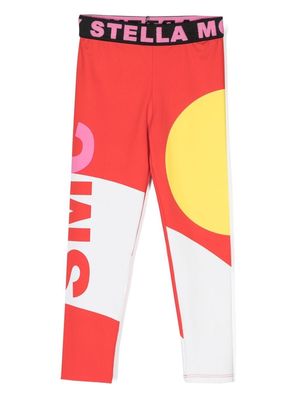 Stella McCartney Kids logo-waistband track pants - Red