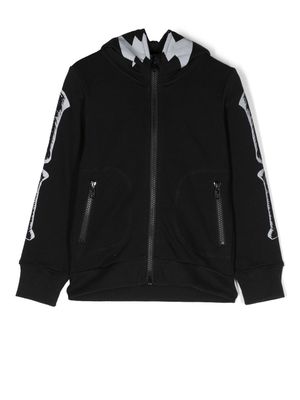 Stella McCartney Kids logo zipped hoodie - Black