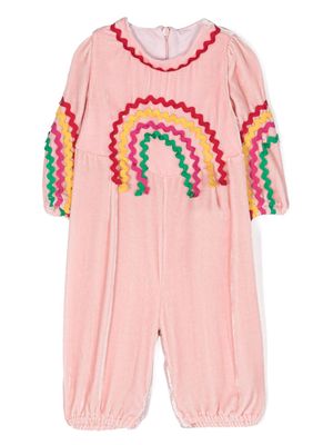 Stella McCartney Kids long-sleeve velvet pyjama - Pink