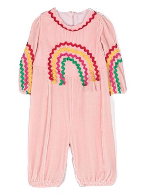 Stella McCartney Kids long-sleeve velvet pyjama - Pink