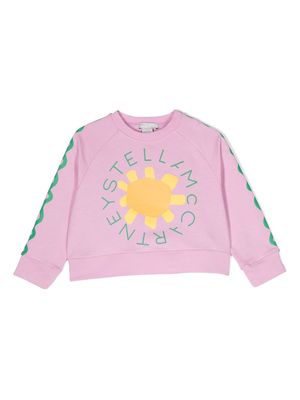 Stella McCartney Kids Medallion Logo Sunflower sweatshirt - Pink
