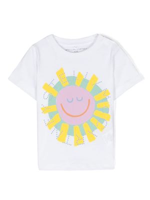 Stella McCartney Kids Medallion Sunshine cotton T-shirt - White