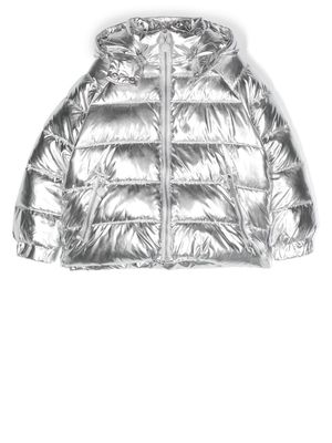 Stella McCartney Kids metallic padded-design jacket - Silver