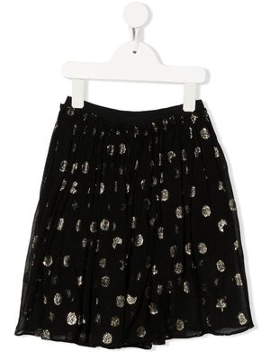 Stella McCartney Kids metallic polka-dot print skirt - Black