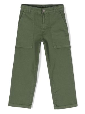Stella McCartney Kids mid-rise straight-leg trousers - Green