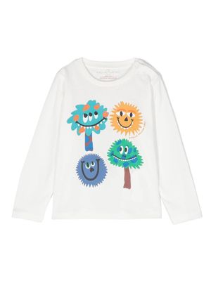 Stella McCartney Kids Monster Face-print cotton T-shirt - White