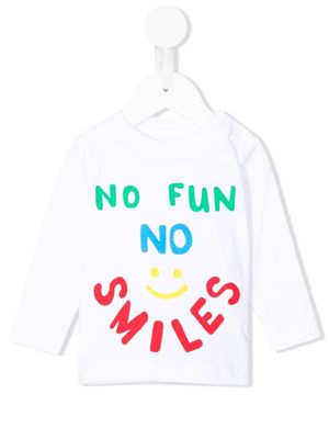 Stella McCartney Kids No Fun No Smiles T-shirt - White