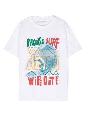 Stella McCartney Kids Pacific Surf-print cotton T-shirt - White