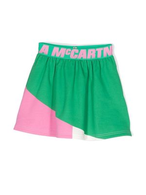 Stella McCartney Kids panelled jersey skirt - Green