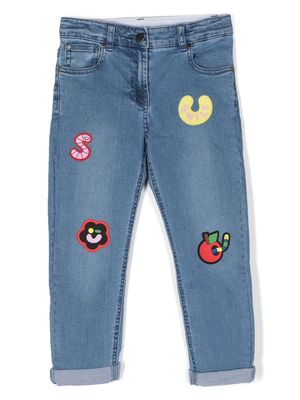 Stella McCartney Kids patch-detail denim jeans - Blue