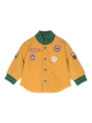 Stella McCartney Kids patch-details bomber jacket - Yellow