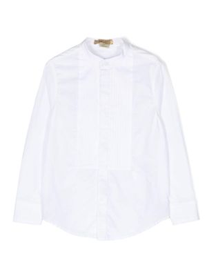 Stella McCartney Kids pintuck-detail cotton shirt - White