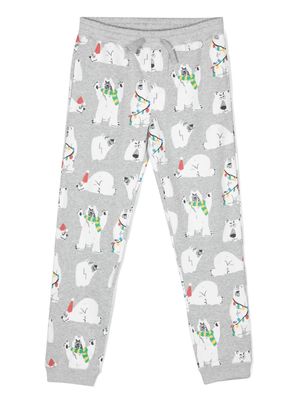 Stella McCartney Kids polar bear-print cotton trousers - Grey