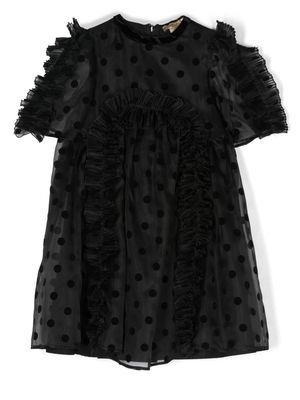Stella McCartney Kids polka-dot pattern dress - Black