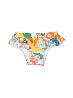 Stella McCartney Kids pop art print bikini bottoms - Yellow
