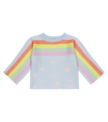 Stella McCartney Kids Printed cotton and wool sweatshirt